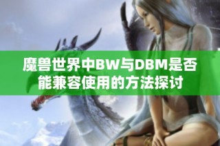 魔兽世界中BW与DBM是否能兼容使用的方法探讨
