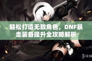 轻松打造无敌角色，DNF暴走装备提升全攻略解析