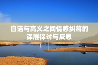 白洁与高义之间情感纠葛的深层探讨与反思