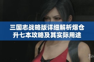 三国志战略版详细解析爆仓升七本攻略及其实际用途