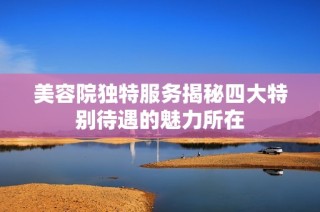 美容院独特服务揭秘四大特别待遇的魅力所在