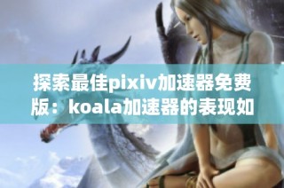 探索最佳pixiv加速器免费版：koala加速器的表现如何？