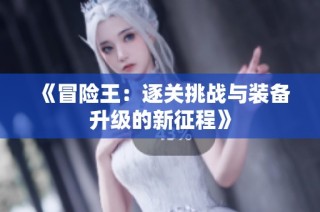 《冒险王：逐关挑战与装备升级的新征程》