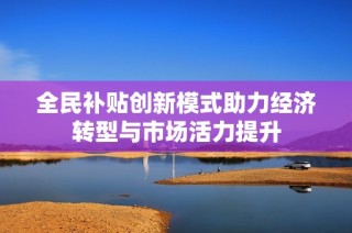 全民补贴创新模式助力经济转型与市场活力提升