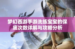 梦幻西游手游洗练宝宝的保底次数详解与攻略分析