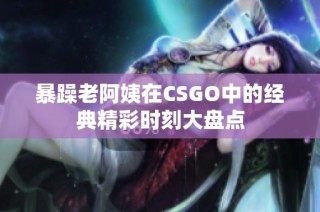 暴躁老阿姨在CSGO中的经典精彩时刻大盘点