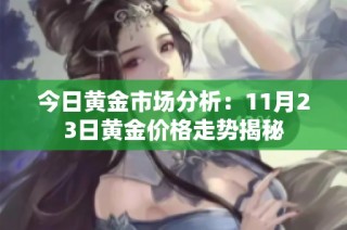 今日黄金市场分析：11月23日黄金价格走势揭秘