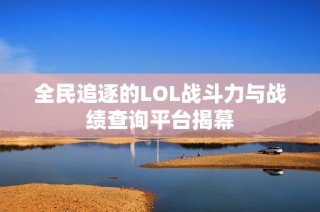 全民追逐的LOL战斗力与战绩查询平台揭幕