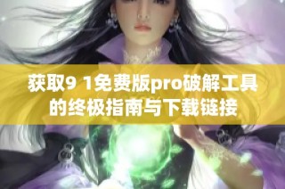 获取9 1免费版pro破解工具的终极指南与下载链接