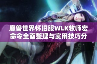 魔兽世界怀旧服WLK牧师宏命令全面整理与实用技巧分享