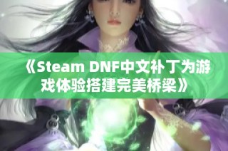 《Steam DNF中文补丁为游戏体验搭建完美桥梁》