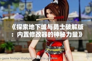 《探索地下城与勇士破解版：内置修改器的神秘力量》