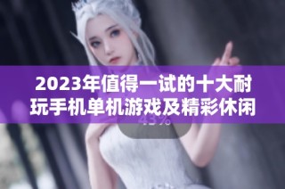 2023年值得一试的十大耐玩手机单机游戏及精彩休闲小游戏推荐合集