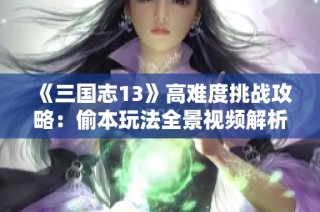 《三国志13》高难度挑战攻略：偷本玩法全景视频解析