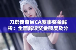 刀塔传奇WCA赛事奖金解析：全面解读奖金额度及分配方式的详细信息