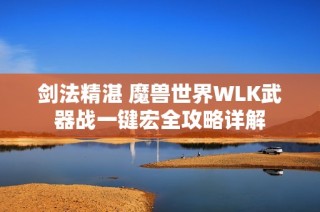 剑法精湛 魔兽世界WLK武器战一键宏全攻略详解