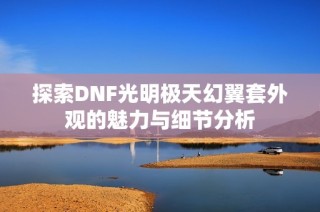 探索DNF光明极天幻翼套外观的魅力与细节分析
