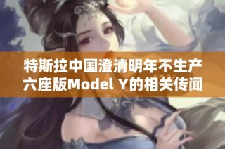 特斯拉中国澄清明年不生产六座版Model Y的相关传闻