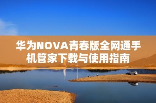 华为NOVA青春版全网通手机管家下载与使用指南