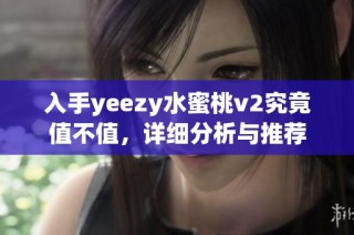入手yeezy水蜜桃v2究竟值不值，详细分析与推荐