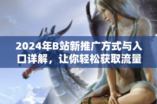 2024年B站新推广方式与入口详解，让你轻松获取流量