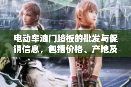 电动车油门踏板的批发与促销信息，包括价格、产地及货源详解