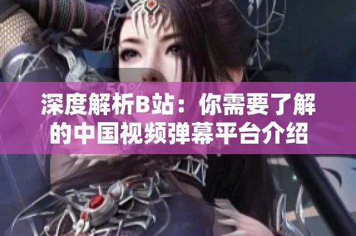深度解析B站：你需要了解的中国视频弹幕平台介绍