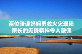 两位陪读妈妈勇救火灾现场 家长的无畏精神令人敬佩
