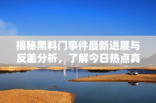 揭秘黑料门事件最新进展与反差分析，了解今日热点真相