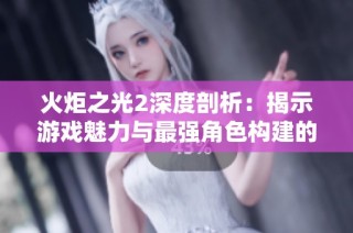 火炬之光2深度剖析：揭示游戏魅力与最强角色构建的攻略与心得