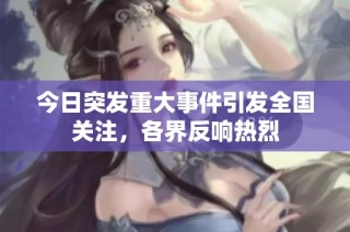 今日突发重大事件引发全国关注，各界反响热烈