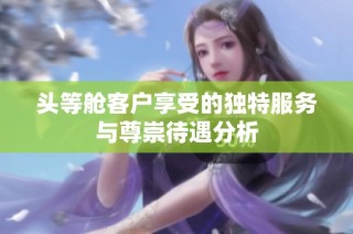头等舱客户享受的独特服务与尊崇待遇分析