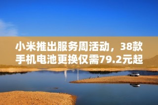 小米推出服务周活动，38款手机电池更换仅需79.2元起