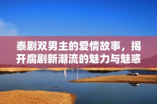 泰剧双男主的爱情故事，揭开腐剧新潮流的魅力与魅惑