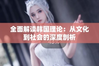 全面解读韩国理论：从文化到社会的深度剖析