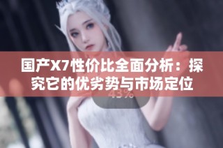 国产X7性价比全面分析：探究它的优劣势与市场定位