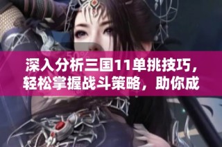深入分析三国11单挑技巧，轻松掌握战斗策略，助你成为战场上的无敌英雄