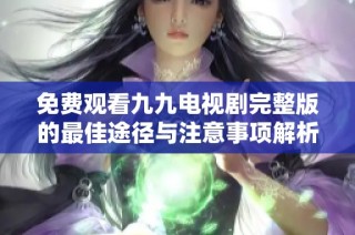 免费观看九九电视剧完整版的最佳途径与注意事项解析
