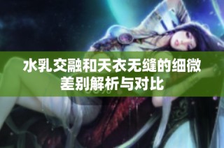 水乳交融和天衣无缝的细微差别解析与对比