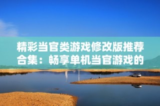 精彩当官类游戏修改版推荐合集：畅享单机当官游戏的全新体验与乐趣