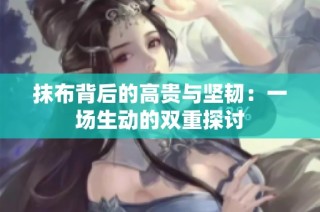 抹布背后的高贵与坚韧：一场生动的双重探讨