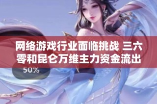 网络游戏行业面临挑战 三六零和昆仑万维主力资金流出超23亿元