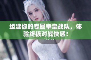 组建你的专属拳皇战队，体验终极对战快感！