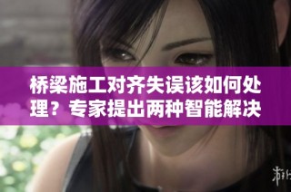 桥梁施工对齐失误该如何处理？专家提出两种智能解决方案