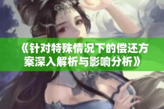 《针对特殊情况下的偿还方案深入解析与影响分析》