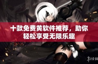 十款免费黄软件推荐，助你轻松享受无限乐趣