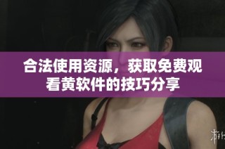 合法使用资源，获取免费观看黄软件的技巧分享