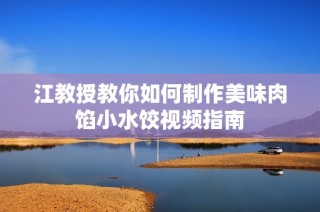 江教授教你如何制作美味肉馅小水饺视频指南