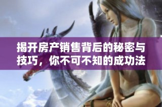 揭开房产销售背后的秘密与技巧，你不可不知的成功法则