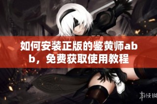 如何安装正版的鉴黄师abb，免费获取使用教程